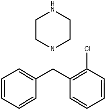 1-(o-Chloro-α-phenylbenzyl)piperazine Structure