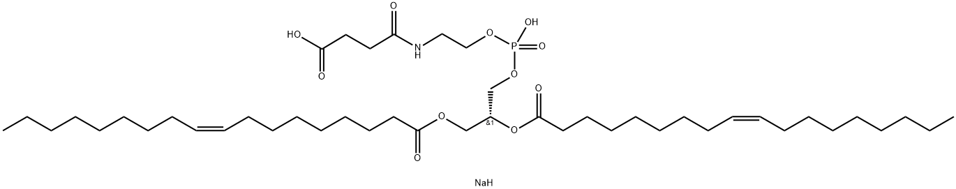 1,2-DIOLEOYL-SN-GLYCERO-3-PHOSPHOETHANOLAMINE-N-(SUCCINYL) (SODIUM SALT);18:1 SUCCINYL PE, 111613-33-3, 结构式