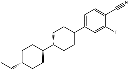 [trans(trans)]-4-(4'-Ethyl[1,1'-bicyclohexyl]-4-yl)-2-fluorobenzonitrile Structure