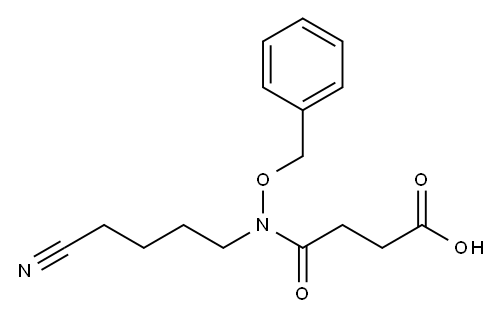 Butanoic acid, 4-[(4-cyanobutyl)(phenylmethoxy)amino]-4-oxo- Struktur
