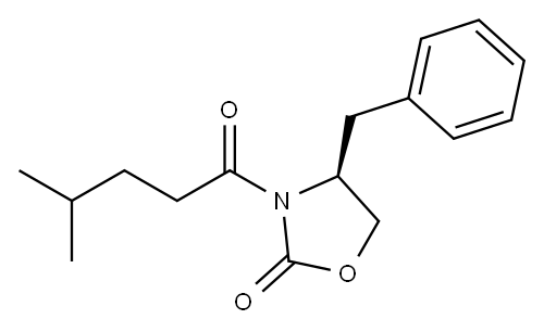 2-Oxazolidinone, 3-(4-methyl-1-oxopentyl)-4-(phenylmethyl)-, (4S)- Structure