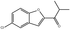 1-(5-氯苯并呋喃-2-基)-2-甲基丙烷-1-酮 结构式