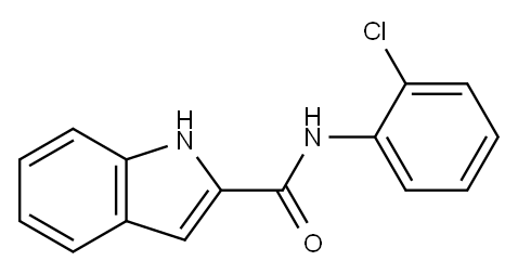 N-(2-氯苯基)-1H-吲哚-2-甲酰胺 结构式