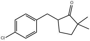 Cyclopentanone, 5-[(4-chlorophenyl)methyl]-2,2-dimethyl- 结构式