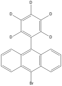 10-五氘代苯基-9-溴蒽, 1185864-38-3, 结构式