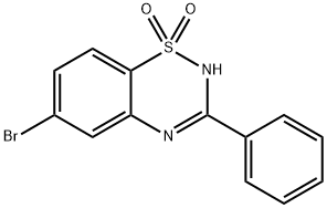 6-Bromo-3-phenyl-4H-1,2,4-benzothiadiazine-1,1-dione, 1193389-22-8, 结构式
