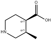 (3R,4R)-rel-3-methylpiperidine-4-carboxylic acid Struktur