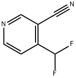 3-Pyridinecarbonitrile, 4-(difluoromethyl)- 结构式