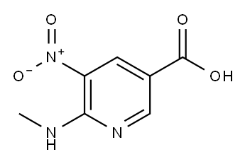6-(甲基氨基)-5-硝基吡啶-3-羧酸 结构式