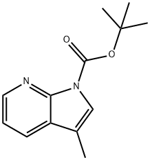 tert-Butyl 3-methylpyrrolo[2,3-b]pyridine-1-carboxylate Structure