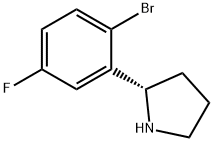 (S)-2-(2-溴-5-氟苯基)吡咯烷 结构式