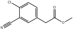 Benzeneacetic acid, 4-chloro-3-cyano-, methyl ester Struktur