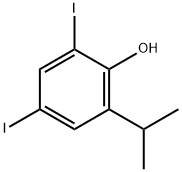 Phenol, 2,4-diiodo-6-(1-methylethyl)- Struktur