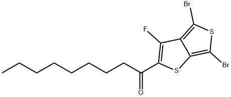 1-(4,6-Dibromo-3-fluorothieno[3,4-b]thiophen-2-yl)nonan-1-one, 1309764-86-0, 结构式