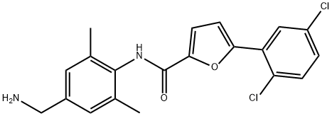 N-(4-(aminomethyl)-2,6-dimethylphenyl)-5-(2,5-dichlorophenyl)furan-2-carboxamide(CYM50358), 1314212-39-9, 结构式
