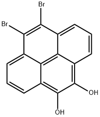 4,5-Pyrenediol, 9,10-dibromo- Structure