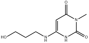 2,4(1H,3H)-Pyrimidinedione, 6-[(3-hydroxypropyl)amino]-3-methyl- Structure