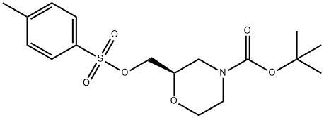 4-Morpholinecarboxylic acid, 2-[[[(4-methylphenyl)sulfonyl]oxy]methyl]-, 1,1-dimethylethyl ester, (2R)- Structure