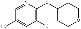 3-Pyridinol, 5-chloro-6-[(tetrahydro-2H-pyran-4-yl)oxy]- Struktur