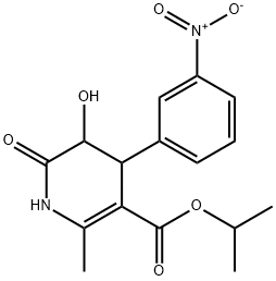 Isopropyl 5-Hydroxy-2-methyl-4-(3-nitrophenyl)-6-oxo-1,4,5,6-tetrahydropyridine-3-carboxylate Structure