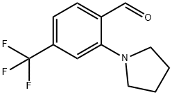 Benzaldehyde, 2-(1-pyrrolidinyl)-4-(trifluoromethyl)- Structure