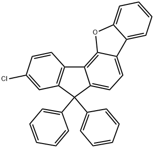 9-chloro-7,7-diphenyl-7H-benzo[b]fluoreno[3,4-d]furan 结构式