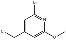 Pyridine, 2-bromo-4-(chloromethyl)-6-methoxy- Structure