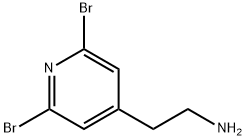 2-(2,6-二溴吡啶-4-基)乙胺 结构式
