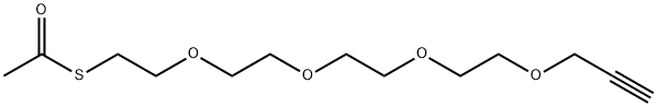 乙酰基巯基-四聚乙二醇-丙炔基, 1422540-88-2, 结构式