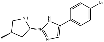 1H-Imidazole, 5-(4-bromophenyl)-2-[(2S,4S)-4-methyl-2-pyrrolidinyl]- 结构式