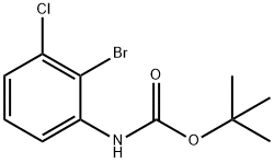 (2-溴-3-氯苯基)氨基甲酸叔丁酯 结构式