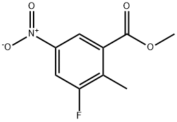 Benzoic acid, 3-fluoro-2-methyl-5-nitro-, methyl ester Structure