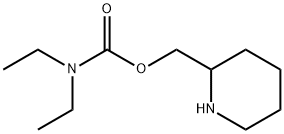 Carbamic acid, N,N-diethyl-, 2-piperidinylmethyl ester Structure
