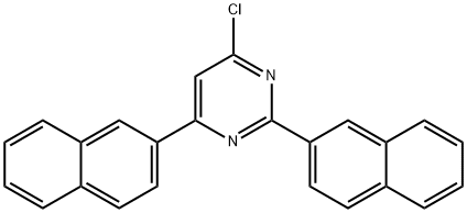 4-氯-2,6-二(萘-2-基)嘧啶 结构式