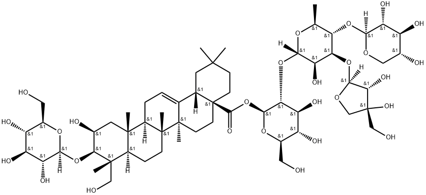 瓜子金皂苷V, 162857-65-0, 结构式