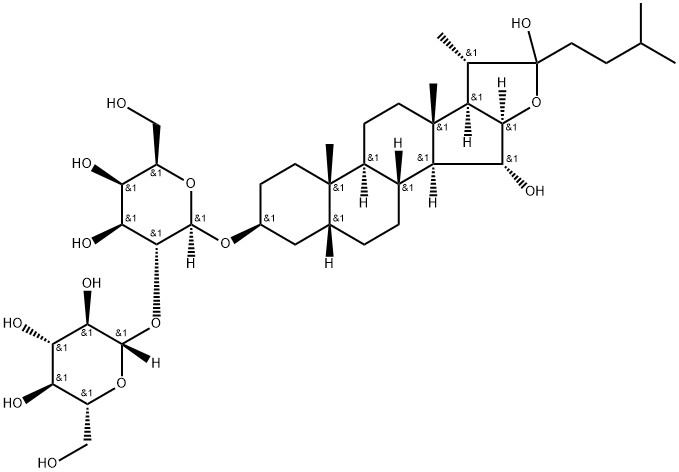 知母皂苷I, 163047-21-0, 结构式