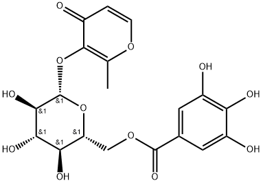 3-O-(6'-O-Galloyl)-β-D-glucopyranosylmaltol Structure