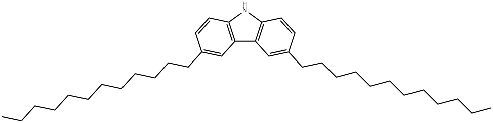 3,6-双十二烷基-9H-咔唑, 175736-84-2, 结构式