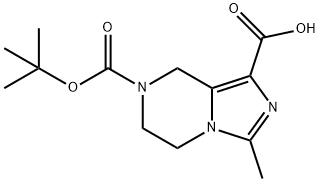 7-[(叔丁氧基)羰基]-3-甲基-5H,6H,7H,8H-咪唑并[1,5-A]吡嗪-1-羧酸, 1782656-65-8, 结构式