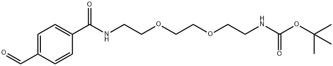 ALD-フェニル-PEG2-NHBOC 化学構造式