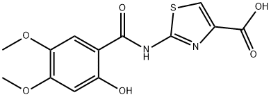 2-[(2-Hydroxy-4,5-dimethoxybenzoyl)amino]-4-thiazolecarboxylic Acid Structure