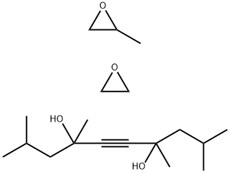 Ethoxylated propoxylated 2,4,7,9-tetramethyl-5-decyne-4,7-diol Structure