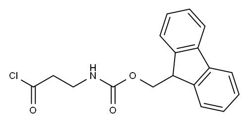 Carbamic acid, N-(3-chloro-3-oxopropyl)-, 9H-fluoren-9-ylmethyl ester Struktur