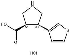 (+/-)-Trans-4-(3-thienyl)-pyrrolidine-3-carboxylic acid-hcl Structure