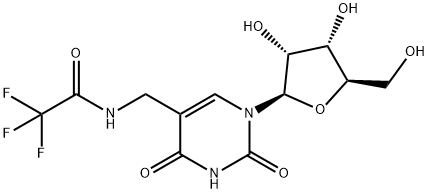 5-(N-Trifluoroacetyl)aminomethyluridine Struktur
