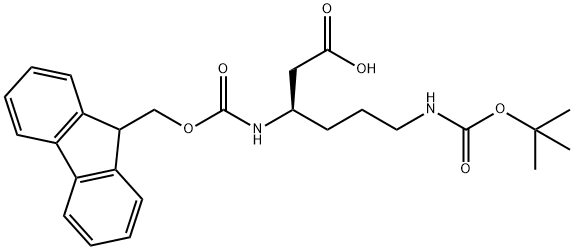 (9H-Fluoren-9-yl)MethOxy]Carbonyl β-3-D-homoornithine(Boc) Structure