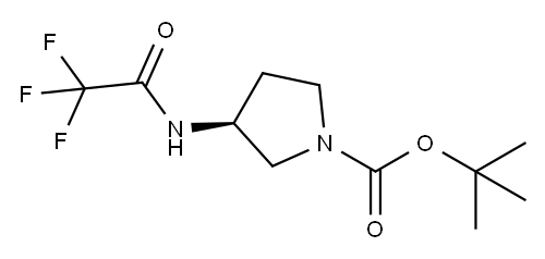 tert-Butyl (3S)-3-(trifluoroacetamido)pyrrolidine-1-carboxylate Structure
