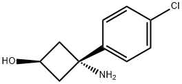 Cyclobutanol, 3-amino-3-(4-chlorophenyl)-, cis- 结构式