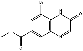 8-溴-2-氧代-1,2-二氢喹喔啉-6-羧酸甲酯 结构式