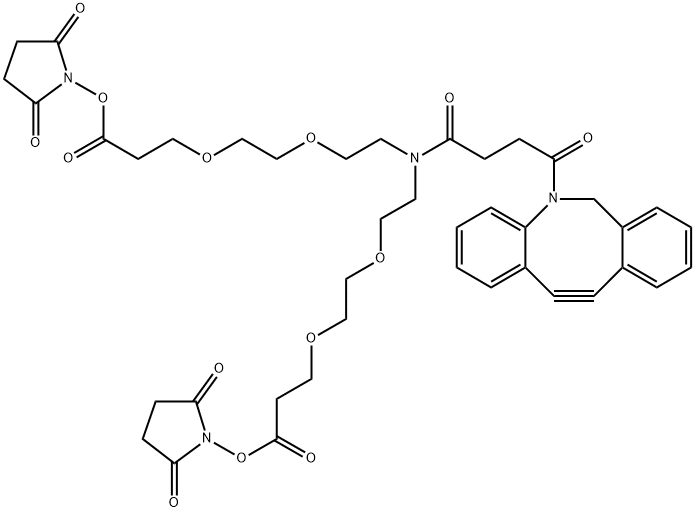 N-DBCO-N-bis(PEG2-NHS ester) Structure